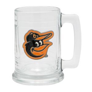 MLB Baltimore Orioles 15oz Glass Tankard Mug